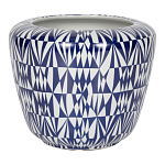 Кашпо с орнаментом в сочетании белого и синего цвета Artistic Flowerpot варинант исполнения - 1 | Loft Concept в Брянске
