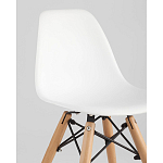 Пластиковый стул на ножках из массива бука Eames Small White варинант исполнения - 2 | Loft Concept в Брянске