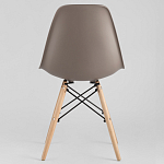 Пластиковый стул на ножках из массива бука Eames Cappuccino варинант исполнения - 5 | Loft Concept в Брянске