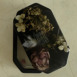 Шкатулка из эпоксидной смолы с цветами черная Epoxy Resin Box Black варинант исполнения - 3 | Loft Concept в Брянске