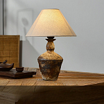 Настольная лампа с керамическим фактурным основанием и тканевым абажуром Eastern Tale варинант исполнения - 5 | Loft Concept в Брянске