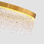 Люстра подвесная овальная с хрустальными подвесками Crystal Art  варинант исполнения - 2 | Loft Concept в Брянске