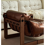 Кресло-диван кожаное на деревянном каркасе Medieval Furniture варинант исполнения - 5 | Loft Concept в Брянске