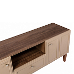 ТВ-тумба бежевая из массива бука с 2-мя дверками и ящиком Wenge Light варинант исполнения - 2 | Loft Concept в Брянске