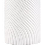 Настольная лампа с белым фактурным корпусом и черным абажуром Twisted варинант исполнения - 1 | Loft Concept в Брянске