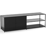 ТВ-тумба из металла с 2-мя дверцами и полками Damian Metal TV Stand варинант исполнения - 2 | Loft Concept в Брянске