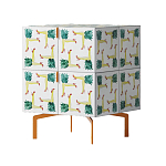 Тумба  с рисунком Short Pina Colada Orange варинант исполнения - 3 | Loft Concept в Брянске