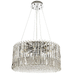 Круглая люстра с металлическими и хрустальными подвесками Bonnay Crystal Chrome Chandelier варинант исполнения - 6 | Loft Concept в Брянске