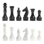 Шахматы классические с черной доской из натурального камня Мрамор Decorative Thematic Chess варинант исполнения - 5 | Loft Concept в Брянске