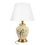 Настольная лампа бежевая с изображением птиц Slip Away варинант исполнения - 1 | Loft Concept в Брянске