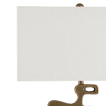 Настольная лампа с фигурным каркасом и прямоугольным тканевым абажуром Brutalist Profile варинант исполнения - 2 | Loft Concept в Брянске