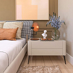 Настольная лампа с круглым деревянным отражателем и черным цилиндрическим плафоном Accord Lighting варинант исполнения - 9 | Loft Concept в Брянске