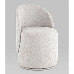 Пуф Loreen со спинкой вращающийся букле светло-серый варинант исполнения - 1 | Loft Concept в Брянске