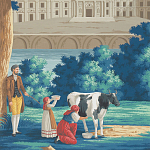 Обои ручная роспись Monuments of Paris Jacquemart on scenic paper варинант исполнения - 1 | Loft Concept в Брянске