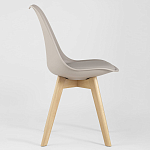 Стул с основой из пластика и мягким сиденьем Arvika Beige варинант исполнения - 2 | Loft Concept в Брянске