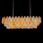 Люстра овальная с многослойными белыми и прозрачными подвесками Character Chandelier варинант исполнения - 2 | Loft Concept в Брянске