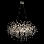 Люстра подвесная с прозрачными стеклянными подвесками в форме капель Диаметр 80 см Droplet Chandelier варинант исполнения - 5 | Loft Concept в Брянске