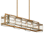 Люстра прямоугольная из толстого литого стекла Cast Glass варинант исполнения - 2 | Loft Concept в Брянске