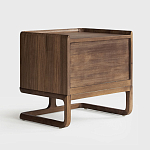Прикроватный деревянный столик с 2-мя ящиками Moon Walnut Furniture варинант исполнения - 12 | Loft Concept в Брянске