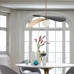 Люстра круглая с 2-мя металлическими абажурами Andromeda варинант исполнения - 7 | Loft Concept в Брянске