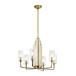  Люстра с прозрачными рифлеными цилиндрическими плафонами Kichler варинант исполнения - 16 | Loft Concept в Брянске