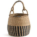Корзина из плетеного морского тростника Leta Wicker Basket варинант исполнения - 1 | Loft Concept в Брянске