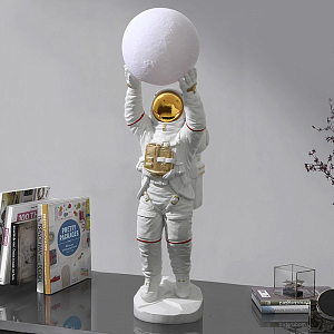 Настольная лампа для детей Космонавт с луной