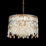 Люстра круглая с хрустальными подвесками на золотистом каркасе Roul Crystal Light варинант исполнения - 6 | Loft Concept в Брянске