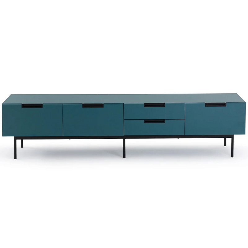 ТВ-тумба Poole TV Stand Темно-синий Черный ТВ-тумба Poole TV Stand Темно-синий Черный в Брянске | Loft Concept