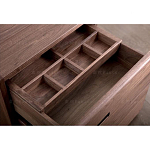 Прикроватный столик деревянный с 2-мя ящиками Moon Walnut Furniture варинант исполнения - 3 | Loft Concept в Брянске