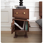 Тумбочка прикроватная с ящиком и дверцей Робот Robot Desk варинант исполнения - 7 | Loft Concept в Брянске