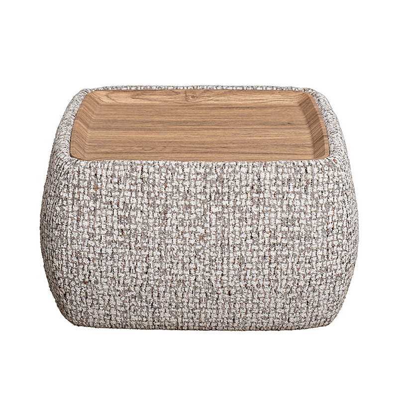 Столик прикроватный мягкий Soft Table from Chenille Древесина Серый в Брянске | Loft Concept 