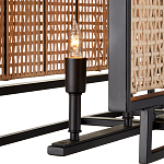 Люстра прямоугольной формы с чёрным каркасом и вставкой из плетеного материала Cage for Light варинант исполнения - 2 | Loft Concept в Брянске