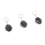 Зеркало брелок карманное двухстороннее из натурального камня Серафинит Stone Mirrors варинант исполнения - 4 | Loft Concept в Брянске