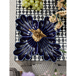 Менажница темно-синяя фарфоровая с бронзовой фигуркой ангела Eden Garden варинант исполнения - 3 | Loft Concept в Брянске