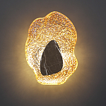 Бра с волнообразным стеклянным плафоном и вставкой из мрамора Liquid Stone варинант исполнения - 9 | Loft Concept в Брянске