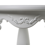 Стол приставной круглый белого цвета из массива бука с легкими потертостями White Provence варинант исполнения - 2 | Loft Concept в Брянске