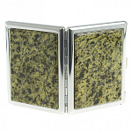 Портсигар на 10 сигарет с газовой зажигалкой из натурального камня Змеевик Светлый Stone Cigarettes Cases варинант исполнения - 3 | Loft Concept в Брянске