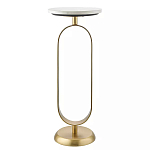 Столик приставной с овальным золотым основанием Oval Gold Base варинант исполнения - 1 | Loft Concept в Брянске