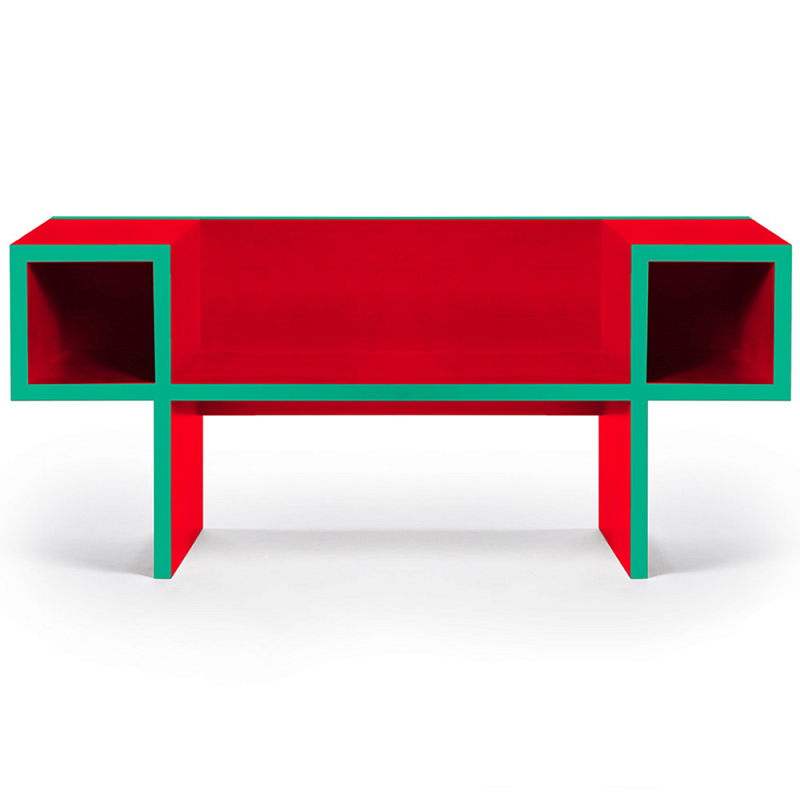 Дизайнерская разноцветная скамья Canton Bench Мульти Красный Зеленый Оранжевый Синий в Брянске | Loft Concept 