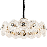 Люстра с декором из круглых рельефных пластин из хрусталя Decorative Glass Discs Chandelier 82 варинант исполнения - 1 | Loft Concept в Брянске