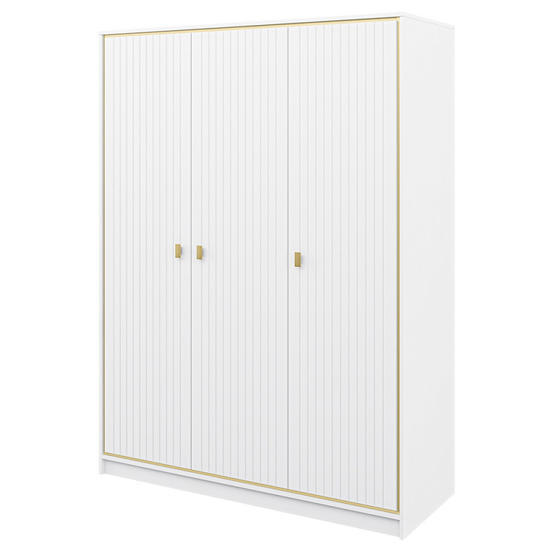 Шкаф белый трёхдверный для одежды Antique Order Белый Золотой в Брянске | Loft Concept 