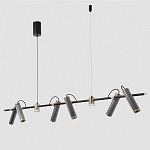 Люстра с 8-ю цилиндрическими плафонами на магнитном креплении и черным металлическим основанием Bronze Concert варинант исполнения - 2 | Loft Concept в Брянске