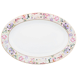 Сервиз столовый из фарфора белый с цветочным принтом на 6 персон 23 предмета Flower Porcelain Collection варинант исполнения - 2 | Loft Concept в Брянске