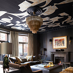 Обои ручная роспись в стиле Арт-деко Symphony Original colourway on Flint silk dupion варинант исполнения - 3 | Loft Concept в Брянске