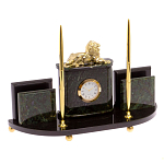 Настольный канцелярский набор из нефрита с декором в виде льва Golden Lion варинант исполнения - 2 | Loft Concept в Брянске