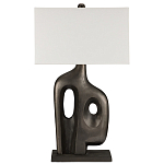 Настольная лампа с прямоугольным тканевым абажуром на фигурном каркасе Brutilist  варинант исполнения - 4 | Loft Concept в Брянске