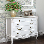 Комод белый из массива бука в стиле прованс White Provence варинант исполнения - 4 | Loft Concept в Брянске