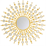 Зеркало-солнце в раме из металла с золотыми с лучами Rays of Peace варинант исполнения - 1 | Loft Concept в Брянске