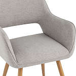 Стул в рогожке серого цвета NEASAN STOOL варинант исполнения - 7 | Loft Concept в Брянске